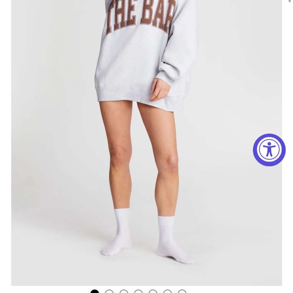 The bar - L VARSITY SWEATSHIRT LT HEATHER GREY/CHOCOLATE